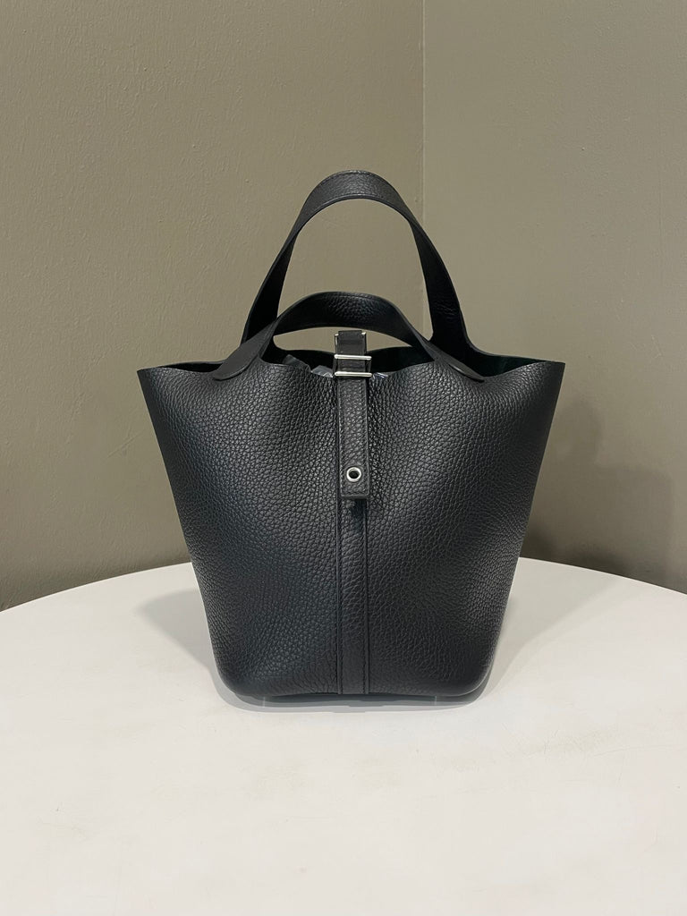 Hermes Picotin Lock 18 Black Clemence