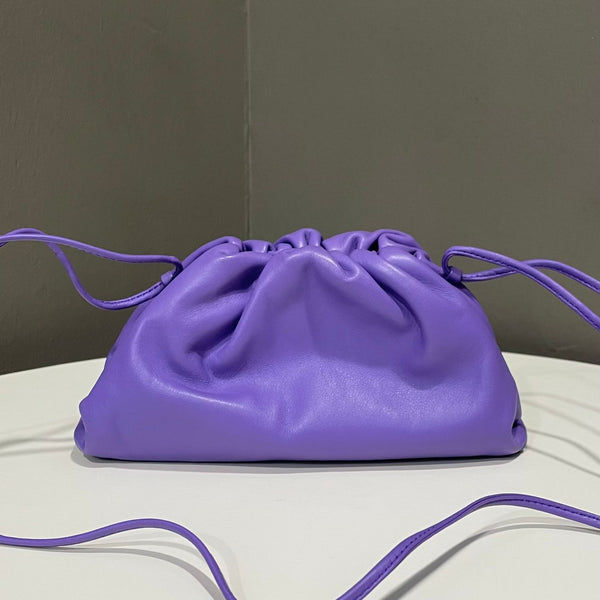 Bottega Veneta Mini Pouch Bag Lavender Purple Calfskin