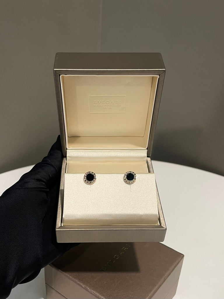 Bvlgari Onxy Earring 18K Rose Gold