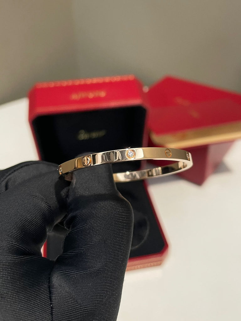 Cartier Love Bracelet 6 Diamond 18K Rose Gold