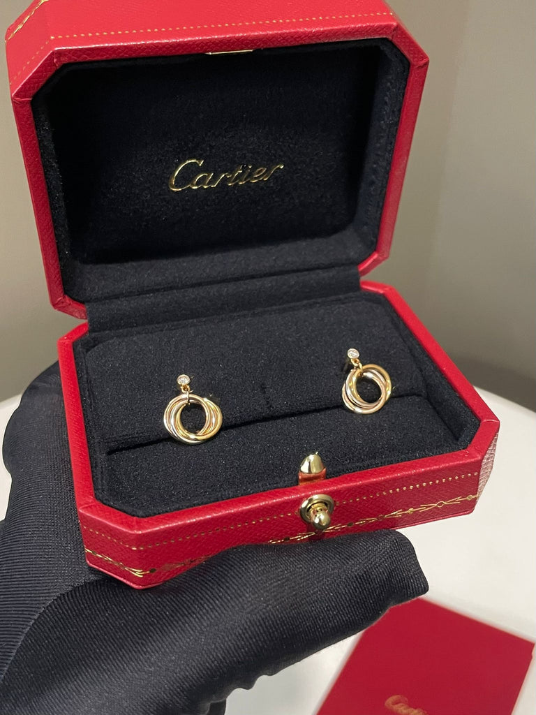 Cartier Trinity Earring 18K White / Yellow / Rose Gold