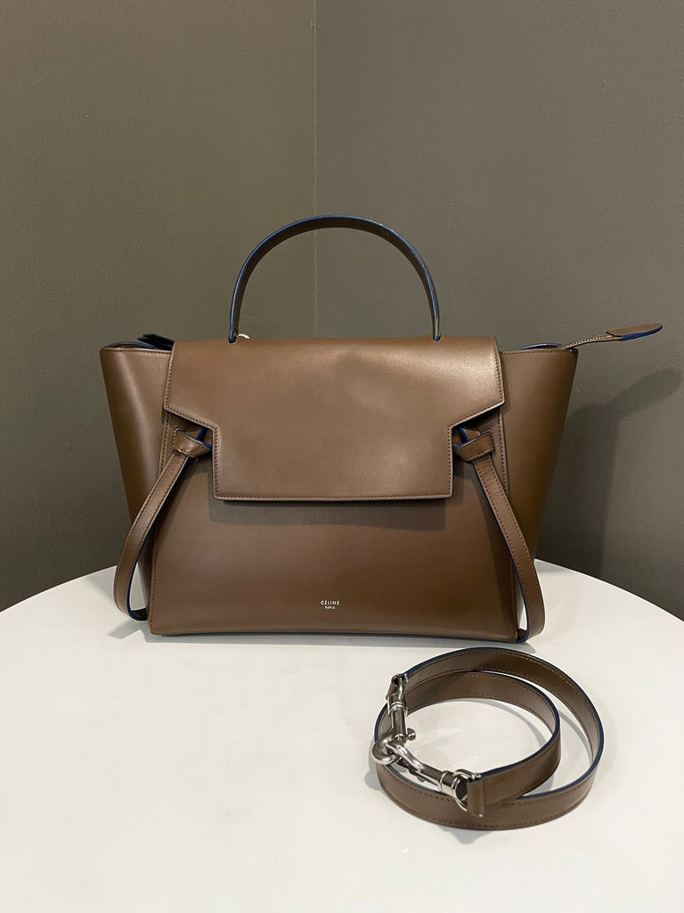 Celine Belt Bag Taupe Brown Calfskin