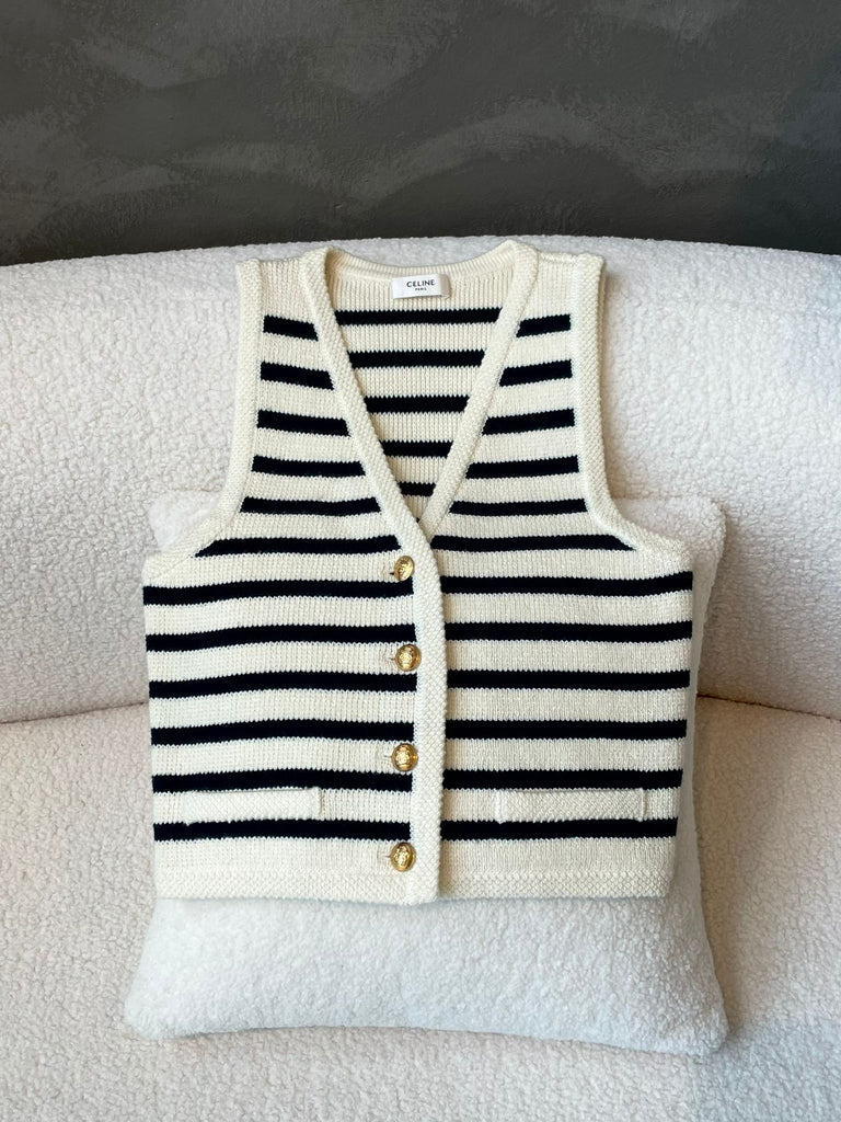 Celine Knitted Sleeveless Beige