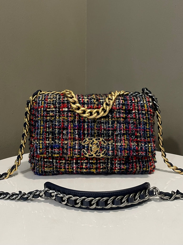Chanel 19 Flap Bag Multicolor Tweed