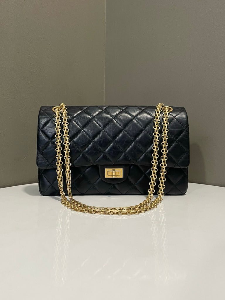 Chanel 2.55 226 Reissue Double Flap Black Calfskin