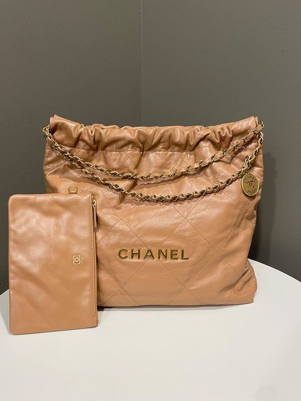 Chanel 22 Medium Caramel Calfskin