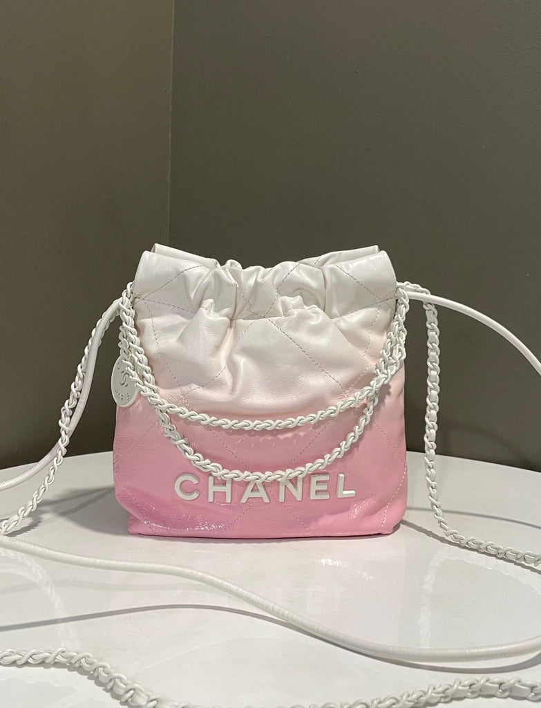 Chanel 22 Mini Pink White Ombre Calfskin