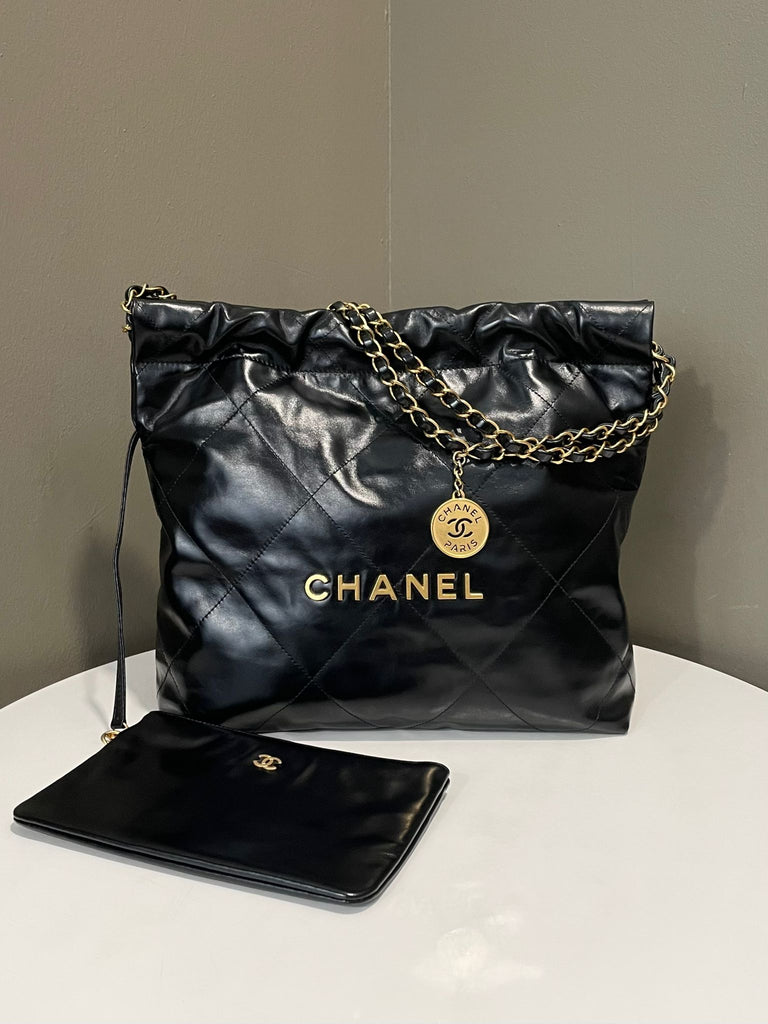 Chanel 22 Small Black Calfskin