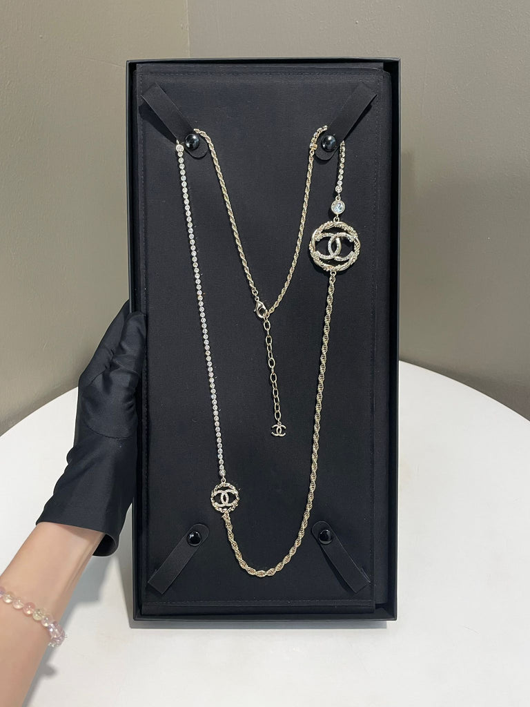 Chanel 23B Strass Cc Long Necklace
Crystal