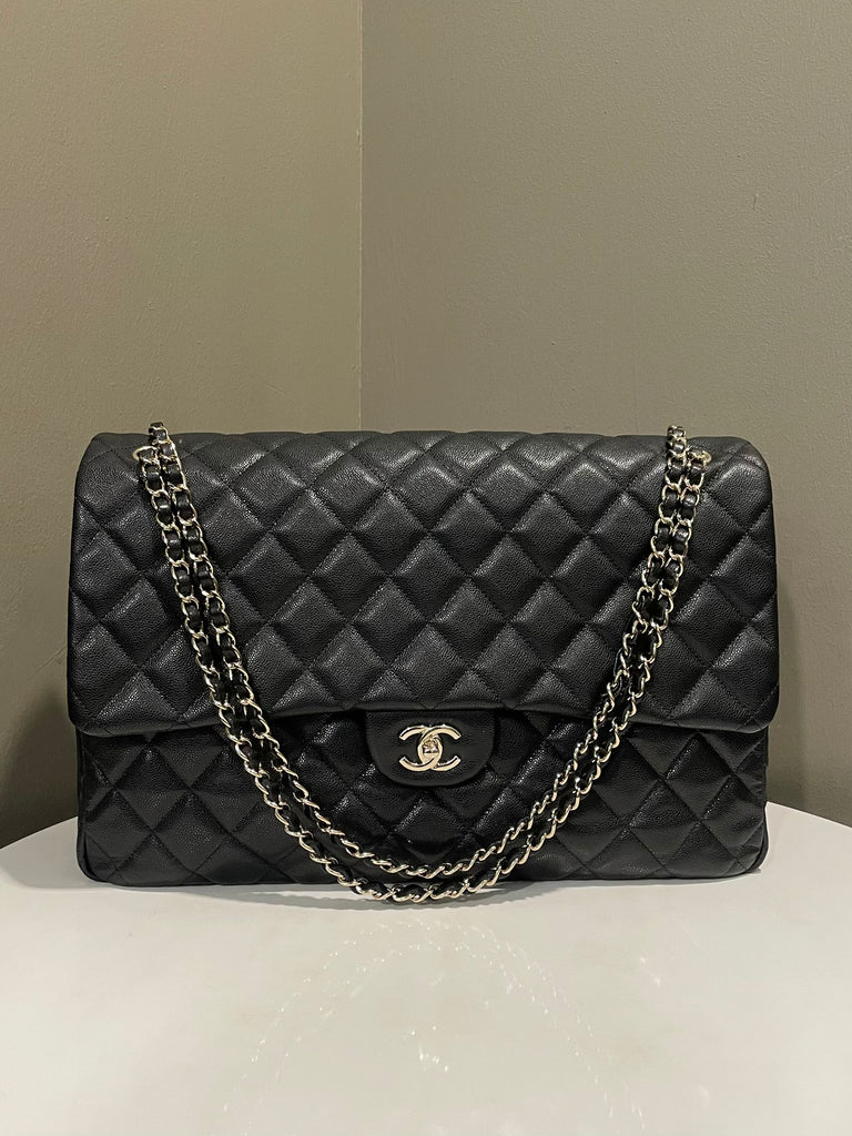 Chanel 24C Classic XXL Airline Flap 
Black Caviar 