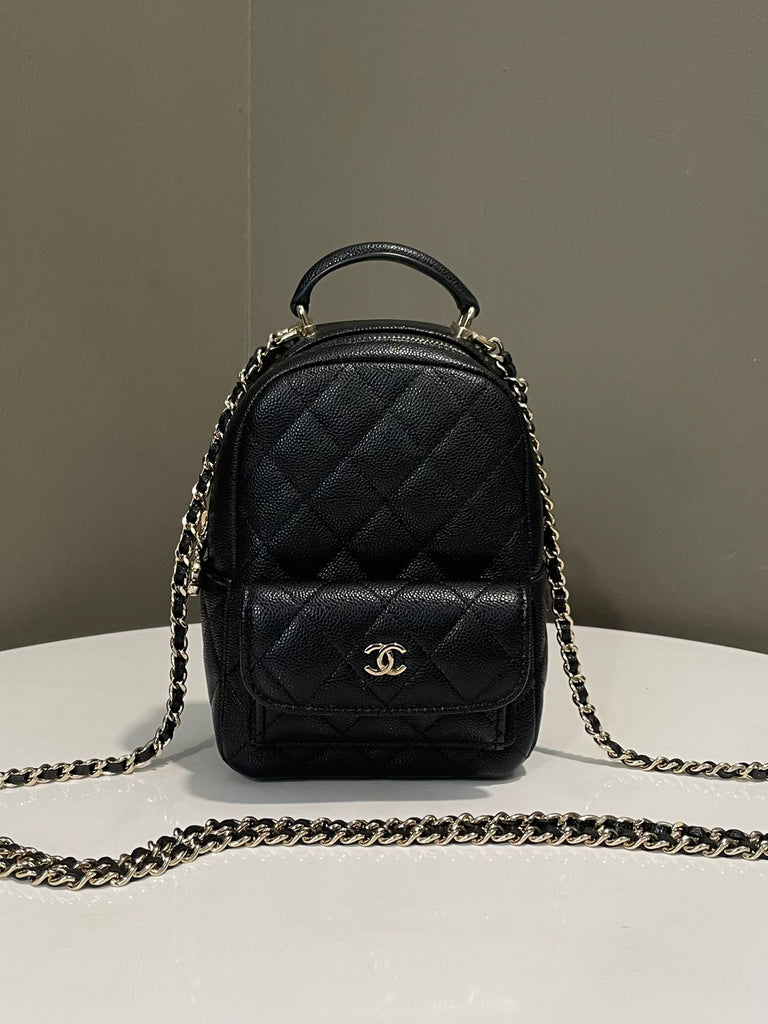 Chanel 24C Quilted Mini Backpack
Black Caviar