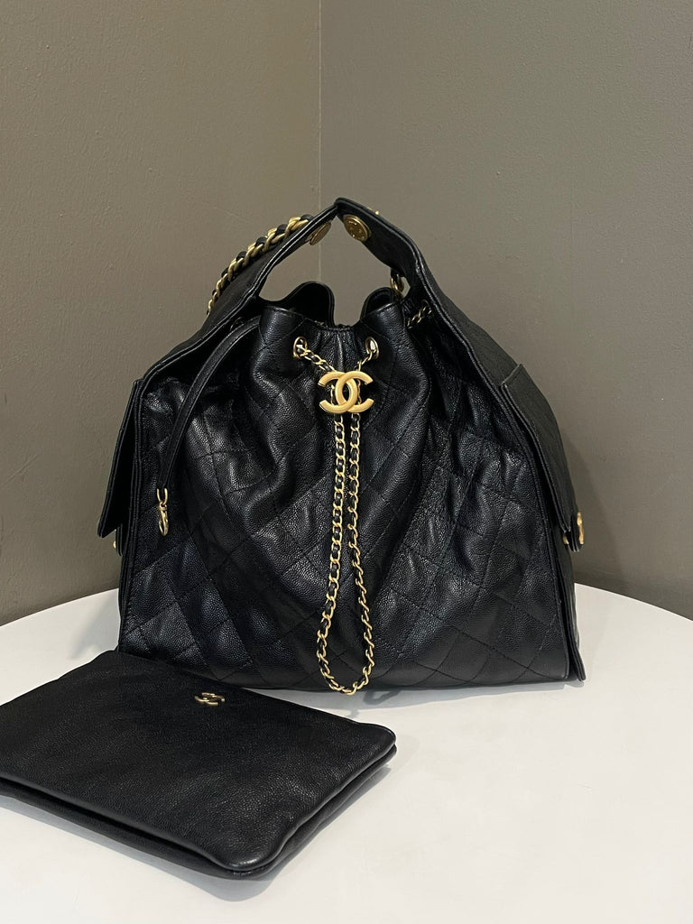 Chanel 25 Medium Bag Black Caviar