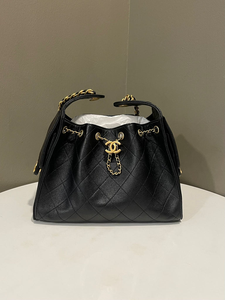 Chanel 25 Medium Bag Black Caviar