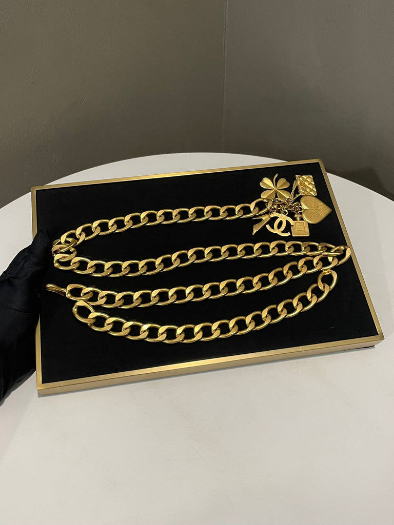 Chanel 95A Vintage Lucky Charm Chain Belt