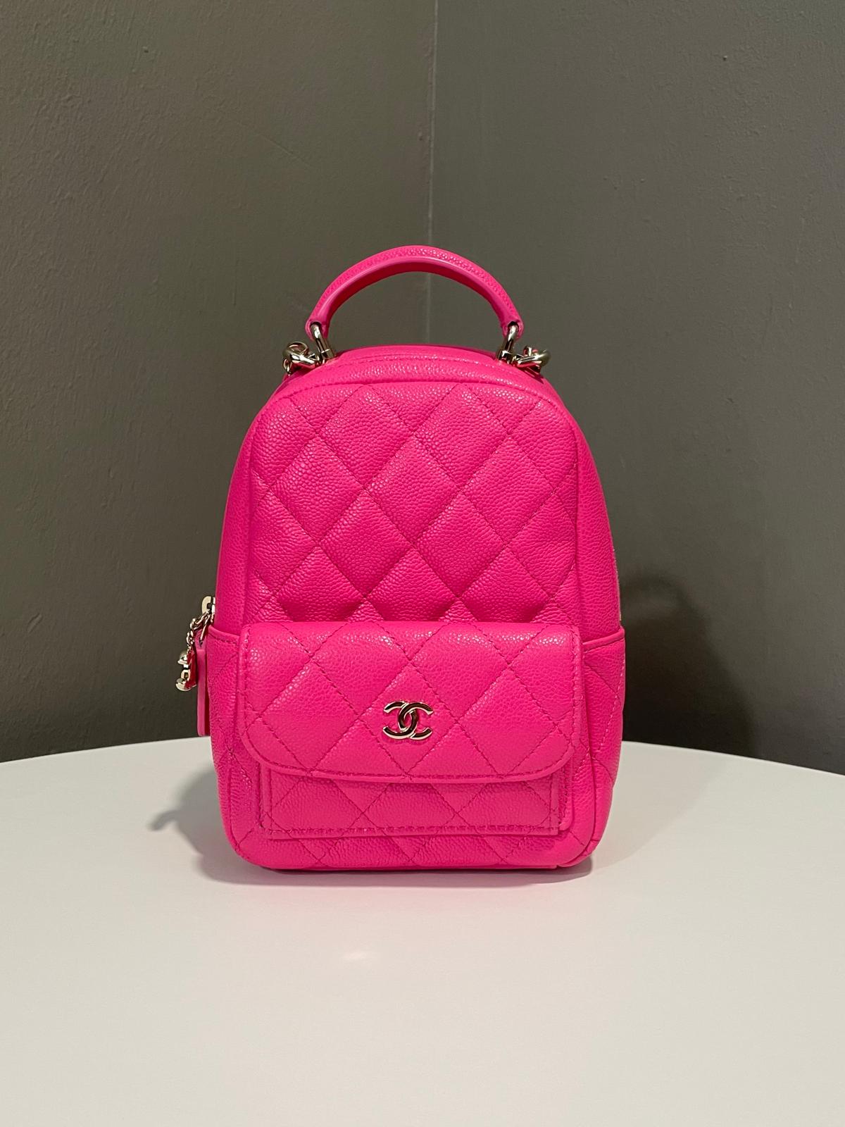 Chanel CC Pocket Mini Backpack Hot Pink Caviar – LOVELOTSLUXURY