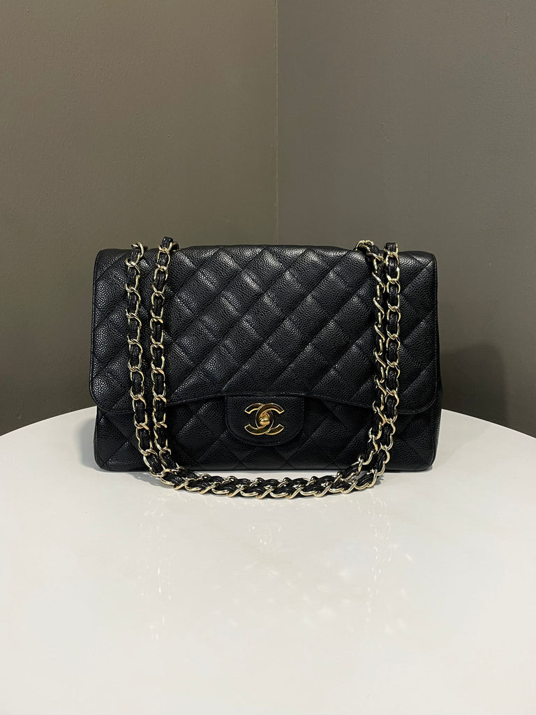 Chanel Classic Jumbo Single Flap Black Caviar