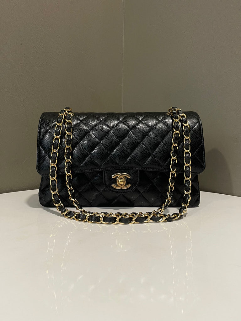 Chanel Classic Quilted Medium Double Flap Black Caviar