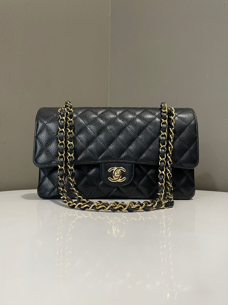 Chanel Classic Quilted Medium Double Flap Black Caviar