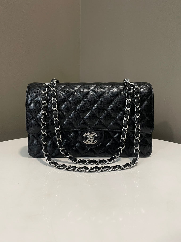 Chanel Classic Quilted Medium Double Flap Black Caviar