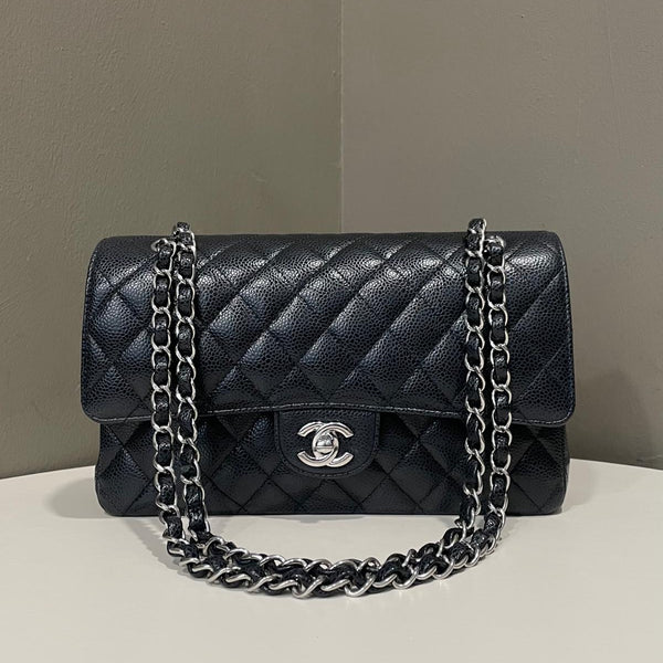 Chanel Classic Quilted Medium Double Flap Black Caviar