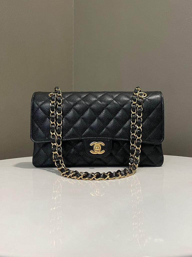 Chanel Classic Quilted Medium Double Flap Black Caviar