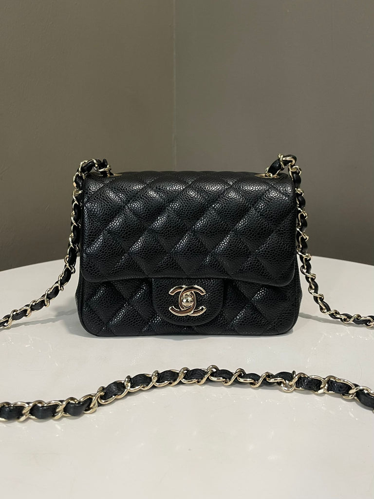 Chanel Classic Quilted Mini Square Black Caviar