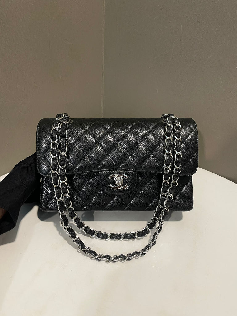 Chanel Classic Quilted Small Double Flap Black Caviar