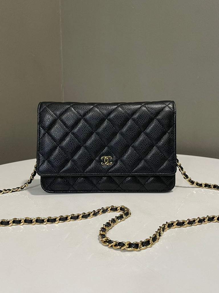 Chanel Classic Quilted Wallet On Chain Black Caviar