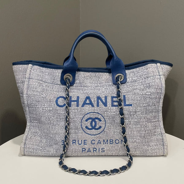 Chanel Deauville Tote
Blue /Grey Embroidered 