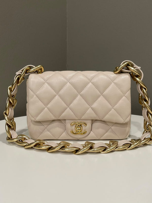 Chanel Funky Town Flap Bag Light Beige