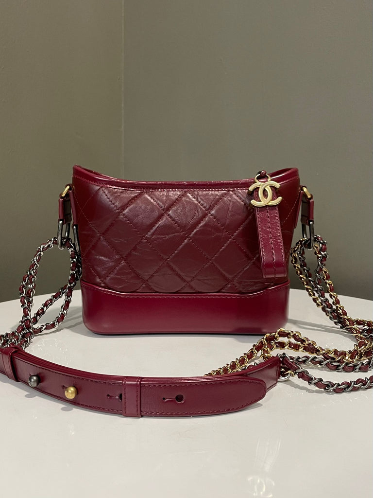 Chanel Gabrielle Hobo Bag Burgundy