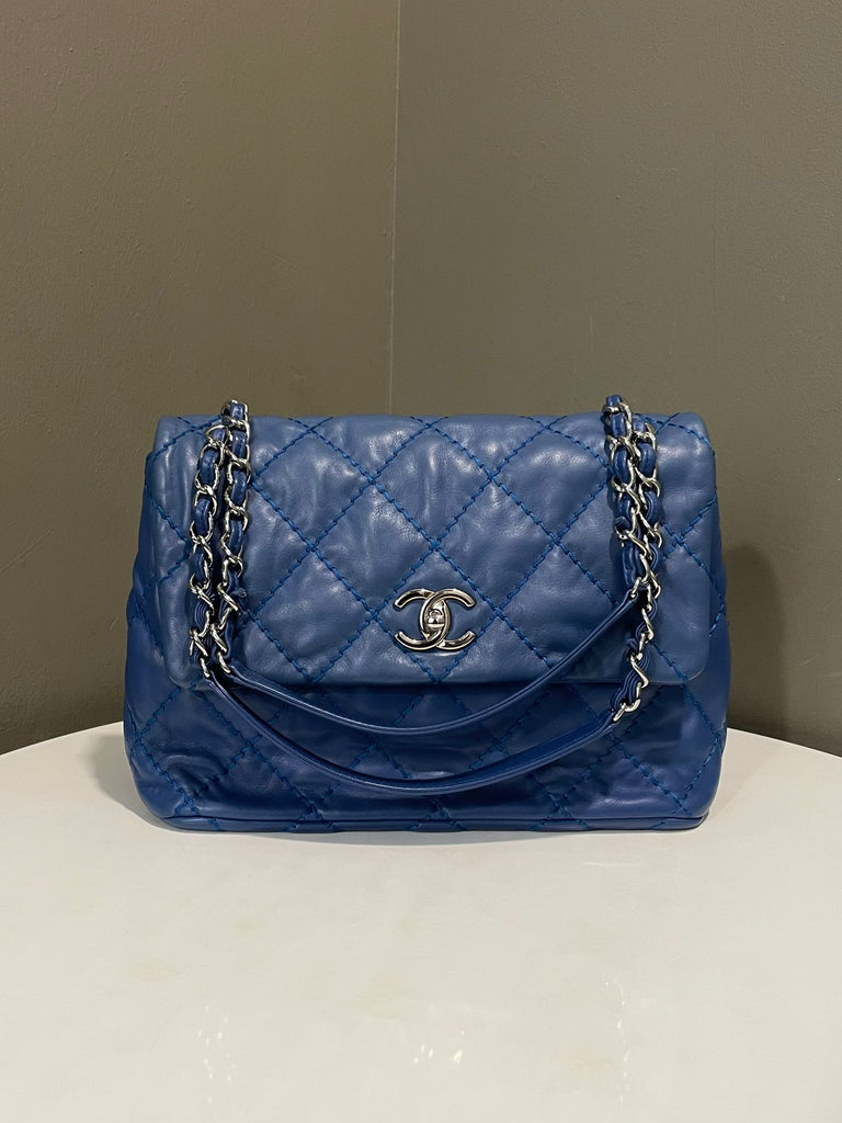 Chanel Love Me Tender Flap Bag Blue Calfskin