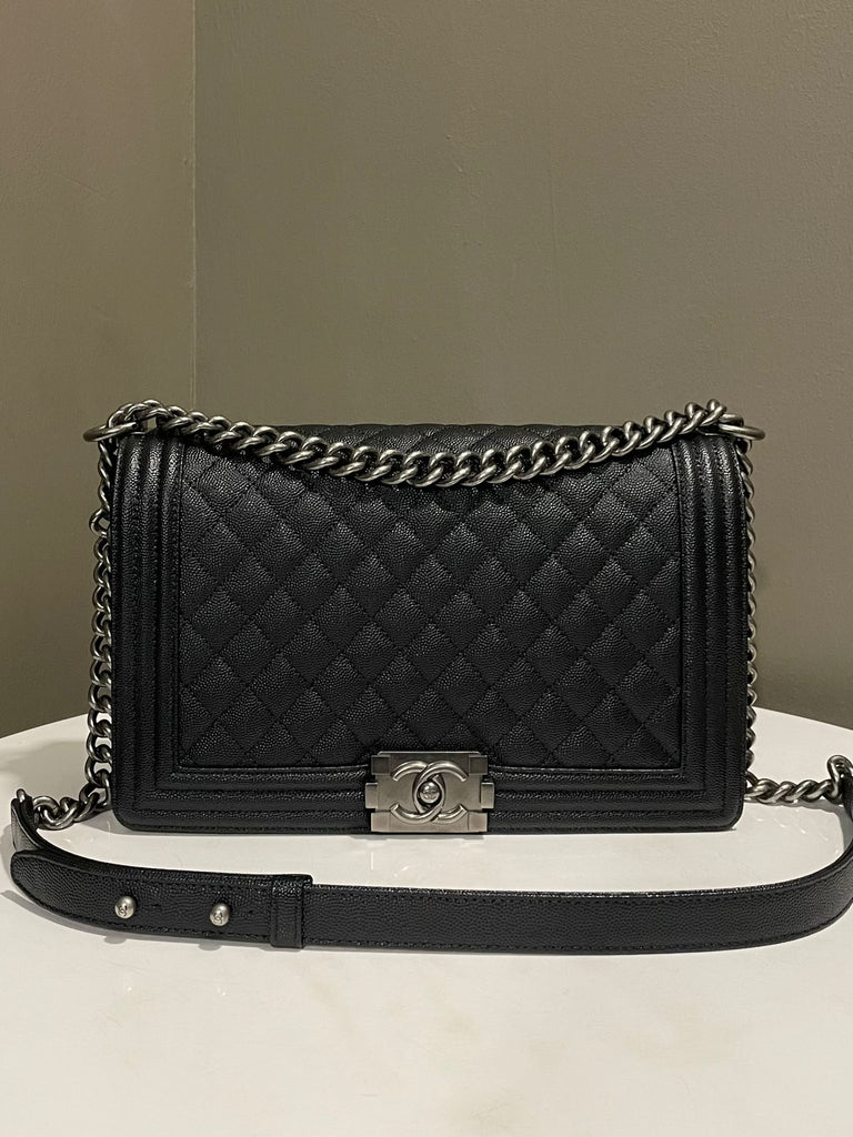 Chanel Quilted New Medium Boy Black Caviar