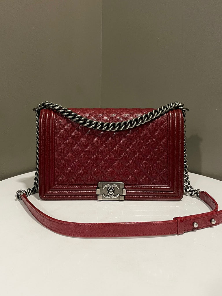 Chanel Quilted New Medium Boy
Red Burgundy Rigid Caviar