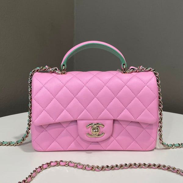 Chanel Quilted Top Handle Mini Rectangular