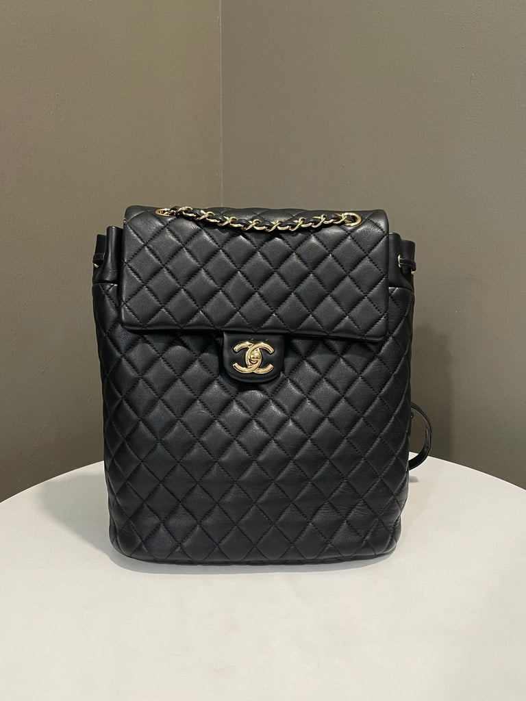 Chanel Urban Spirit Backpack Black Lambskin