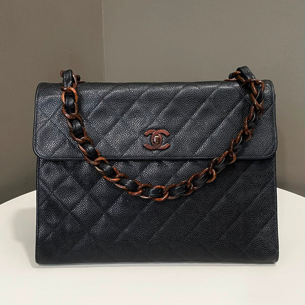 Chanel Vintage Cc Woody Chain Flap 