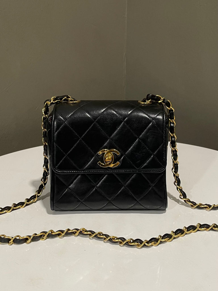Chanel Vintage Mini Quilted Flap Black