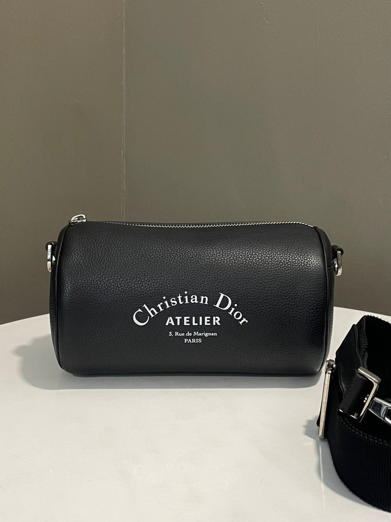 Dior Atelier Roller Messenger Bag Black Grained