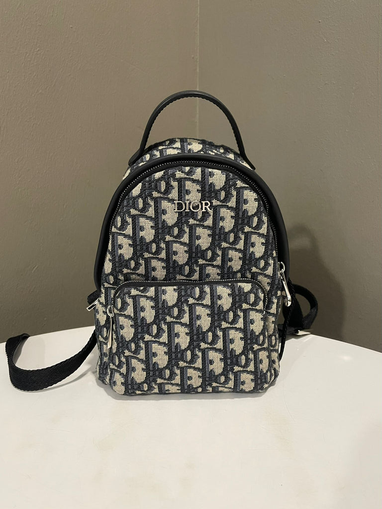 Dior Baby Mini Rider Backpack Blue Oblique