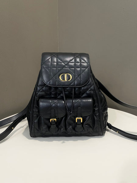 Dior Caro Backpack Black Lambskin – LOVELOTSLUXURY