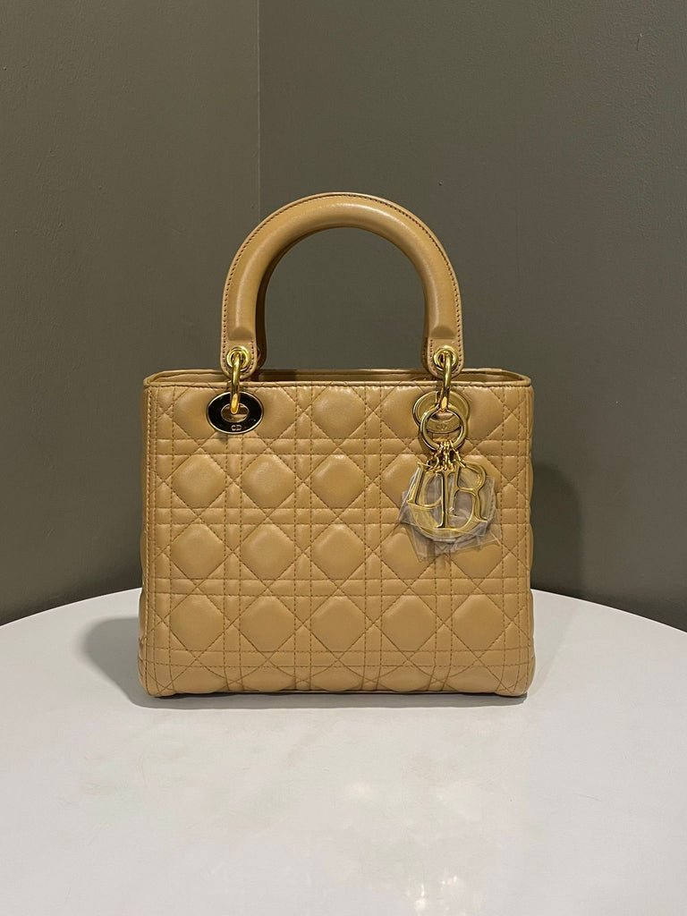 Dior Classic Lady Dior
Dark Beige Lambskin