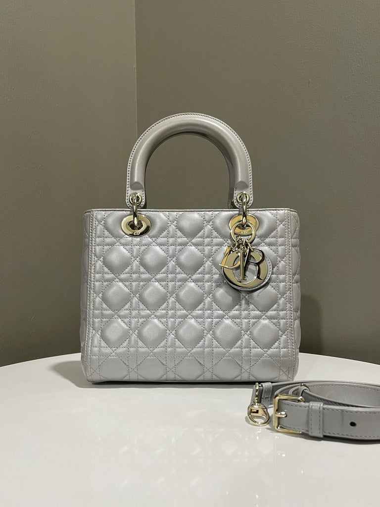 Dior Classic Lady Dior Grey Lambskin