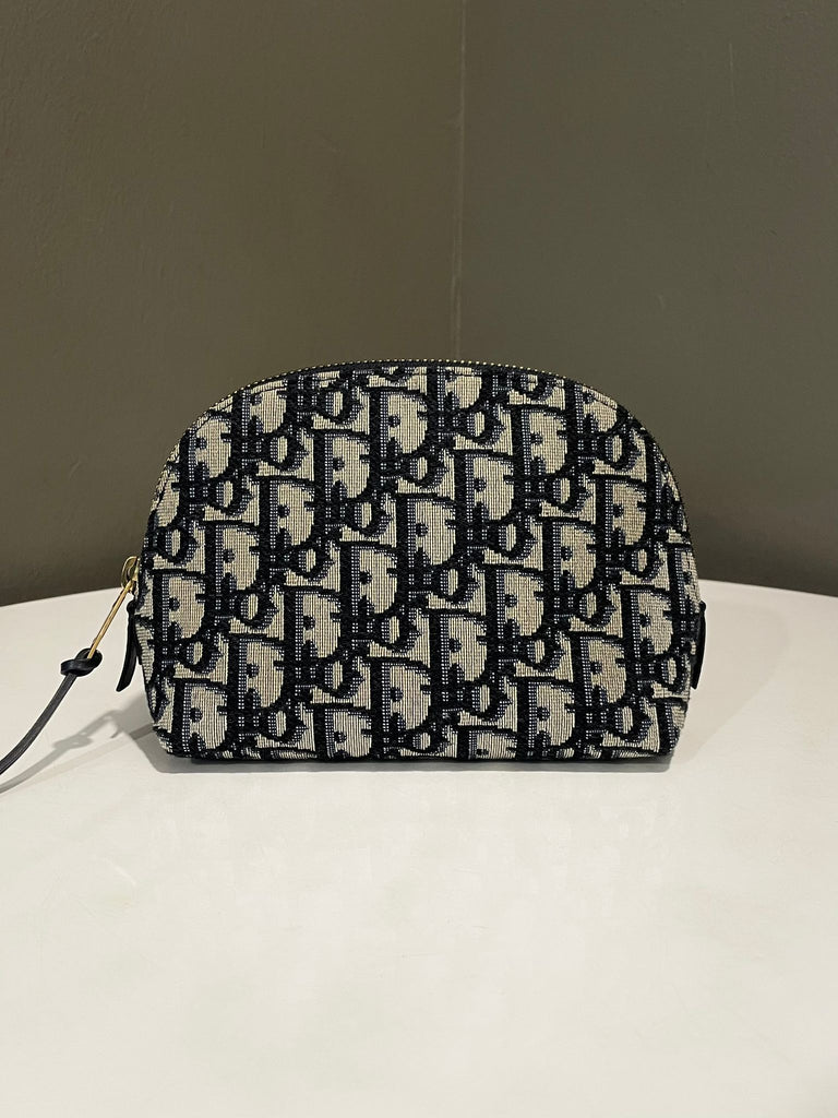 Dior Cosmetic Pouch Blue Oblique