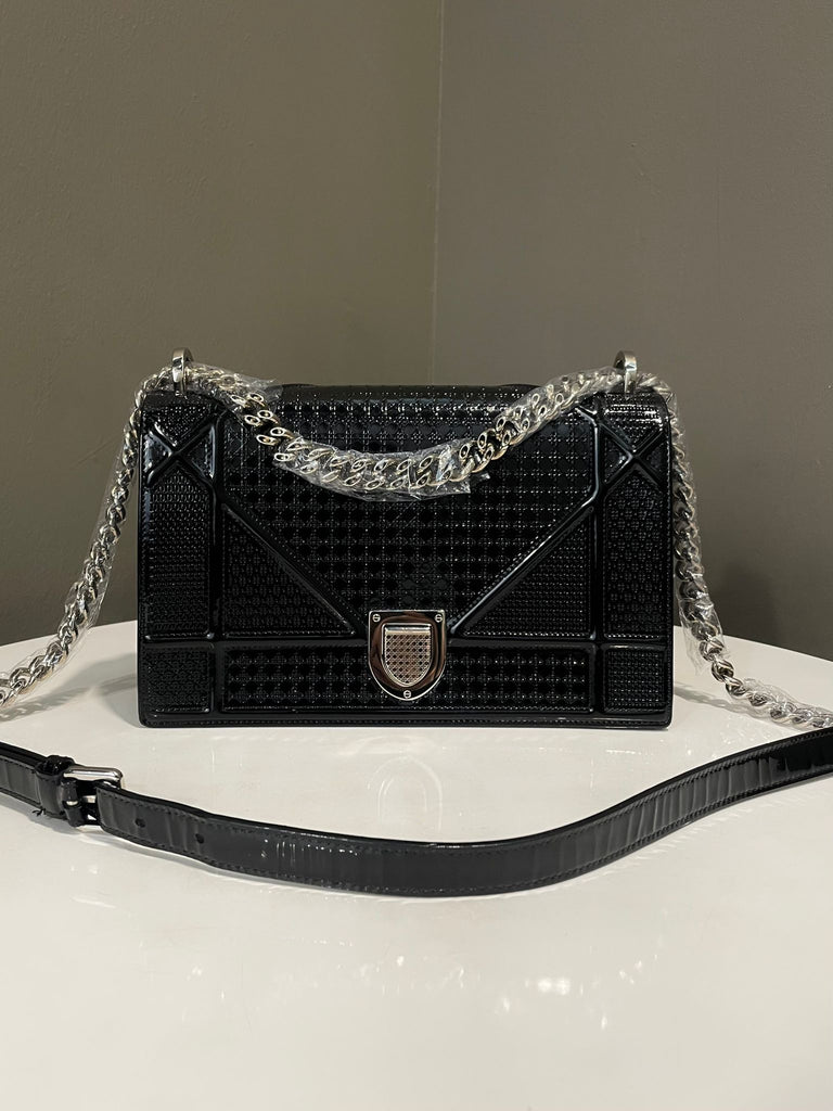 Dior Diorama Bag Black Patent