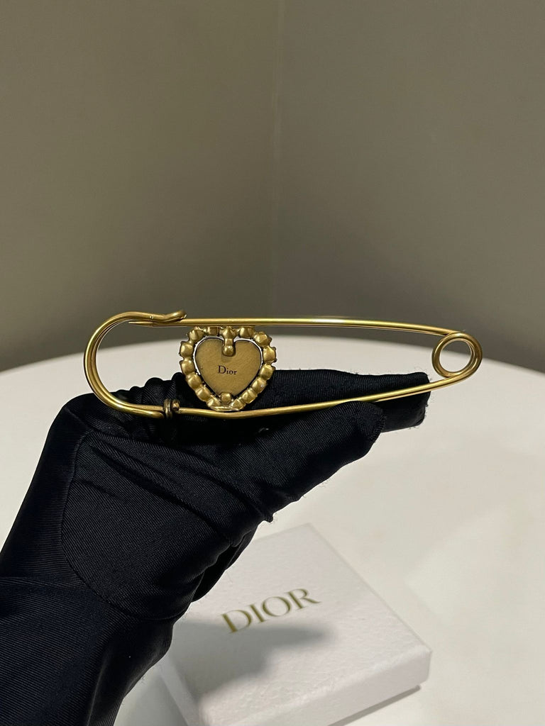 Dior J'Adior Heart Pin Brooch Crytsal / Rhinestones