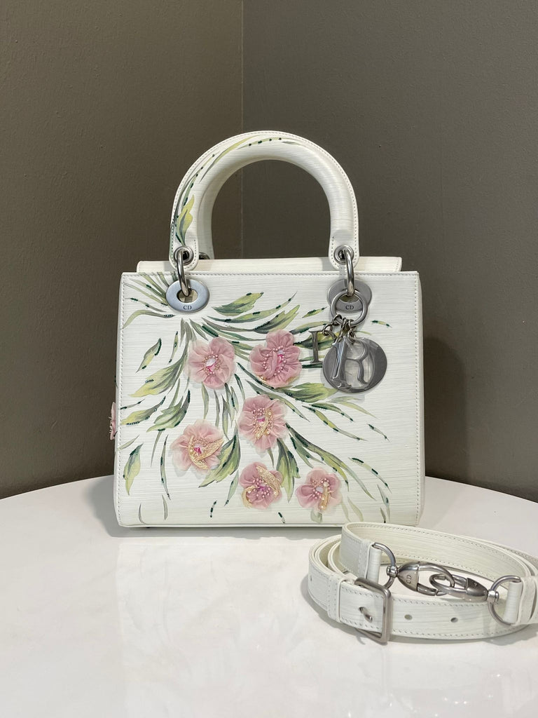 Dior Lady Dior Art Ivory Floral Embroidery Matt