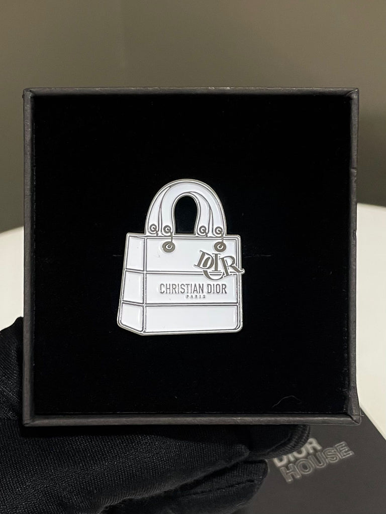 Dior Lady Pin Brooch White