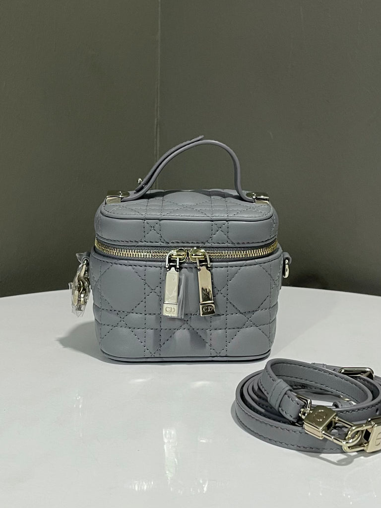 Dior Micro Lady Dior Vanity Case Grey