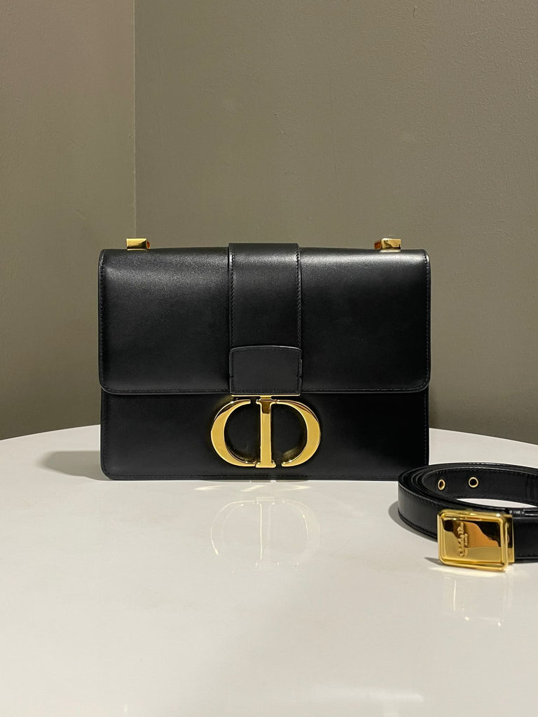 Dior Montaigne 30 Black Calfskin